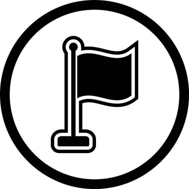 Bayrak Simgesi Moda Biçimi İzole Arkaplan