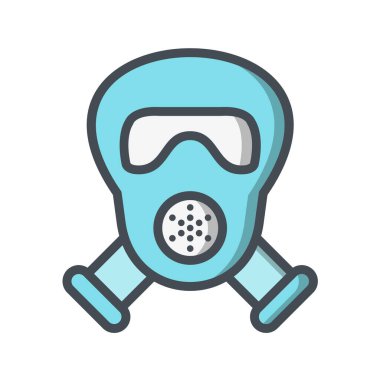 Kirlilik, radyoaktif maske simgesi, vektör