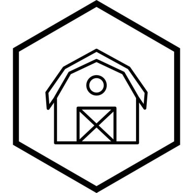 Moda Biçimli Ahır Simgesi İzole Arkaplan