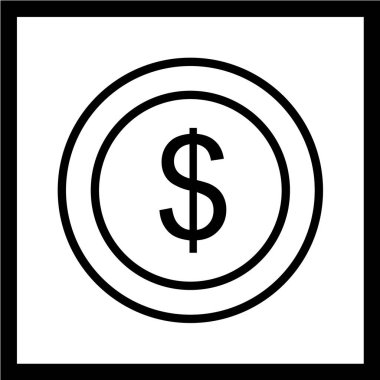 Dolar simgesi vektör illüstrasyonu