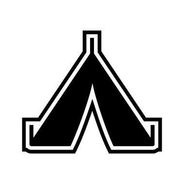 Moda Biçimli Çadır Simgesi İzole Arkaplan