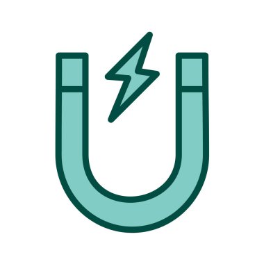 Mıknatıs simgesi. vektör illüstrasyonu