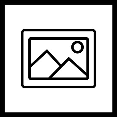 Siyah arkaplanda fotoğraf vektörü simgesi