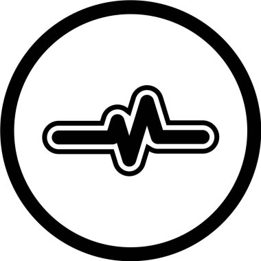 Kalp atışı nabzı, tıbbi ikon, vektör illüstrasyonu 