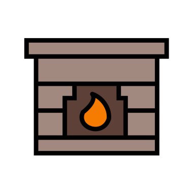 alev vektörü illüstrasyonu, basit simge