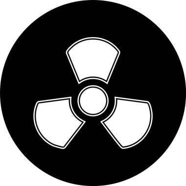 Moda Biçimli Radyasyon Simgesi İzole Arkaplan      
