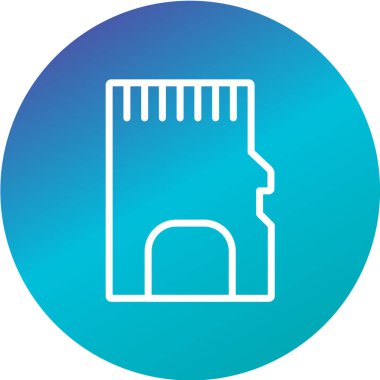 sim kart simgesi, vektör illüstrasyonu