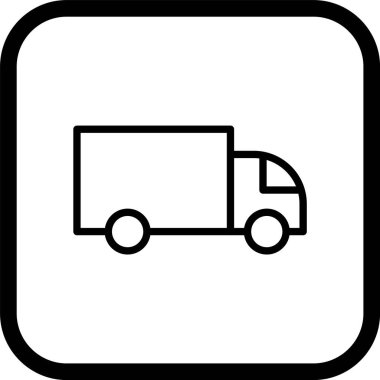 Kamyon Simgesi Moda Biçiminde İzole Arkaplan