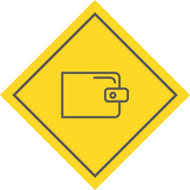  Cüzdan Simgesi Moda Biçimli Ayrı Arkaplan