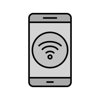 Wifi Mobil Uygulama Simgesi Moda Biçimli İzole Arkaplan