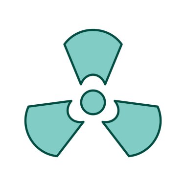 Moda Biçimli Radyasyon Simgesi İzole Arkaplan      