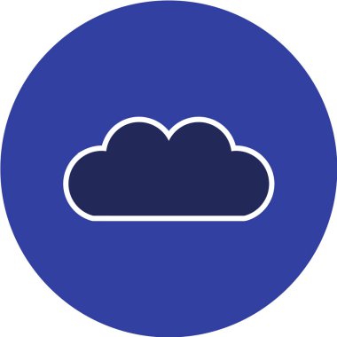 Bulut simgesi, vektör çizimi. düz tasarım biçimi