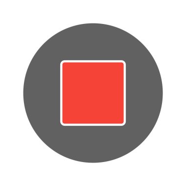 Moda Biçimli Ayırılmış Arkaplanda Simgeyi Durdur