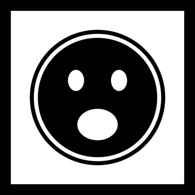Moda Tarzı İzole Arkaplanda Şaşırmış Emoji Simgesi 