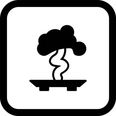 Bonsai Simgesi Moda Tarzı İzole Arkaplan
