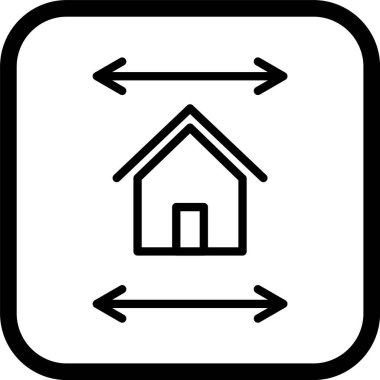 Moda Biçiminde İzole Edilmiş Arkaplanda Emlak Ayrıntılı Simgesi