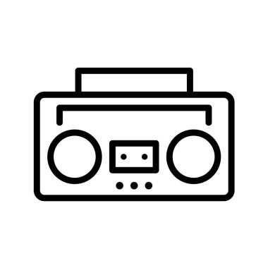 ses kaset teybi ikon vektör illüstrasyon tasarımı