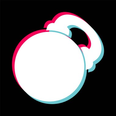 Kettlebell Simgesi Moda Biçiminde İzole Arkaplan