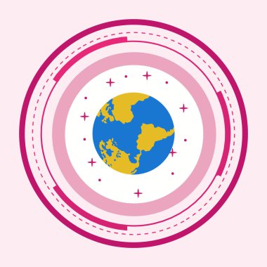 Moda Biçimli Küresel Simge İzole Arkaplan