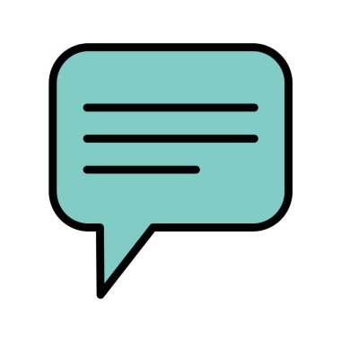 konuşma balonu simgesi, vektör illüstrasyonu