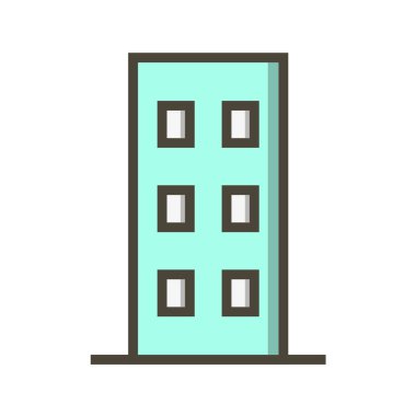 Modern yapı simgesinin vektör illüstrasyonu