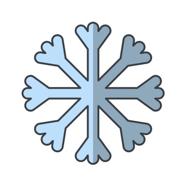kar Tanesi simgesi vektör çizimi
