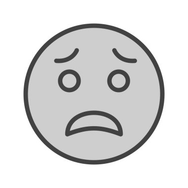 Korkak Emoji Simgesi Moda Tarzı İzole Arkaplan