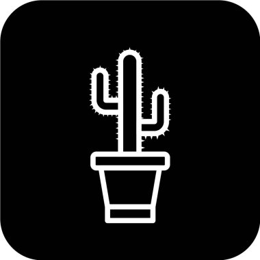 Kaktüs web simgesi vektör illüstrasyonu 