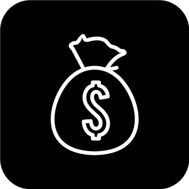 para çantası simgesi, vektör illüstrasyonu