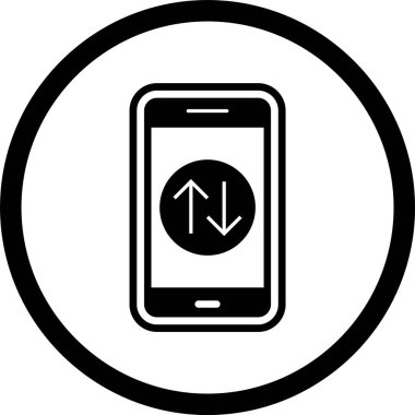  Veri Bağlantısı Mobil Uygulama Simgesi Moda Biçimli İzole Arkaplan