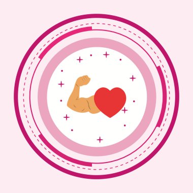 Moda Biçimli Sağlıklı Kalp Simgesi İzole Arkaplan