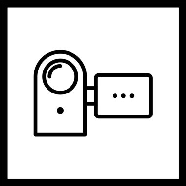 Vektör illüstrasyonu, basit simge kamerası 