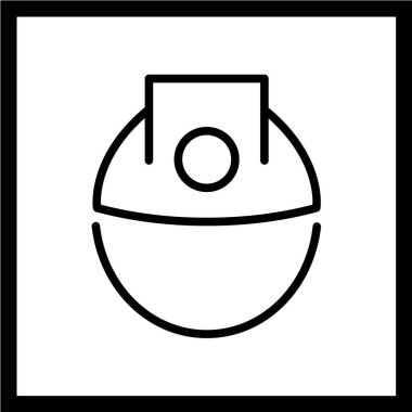 Kask ikonu. vektör illüstrasyonu