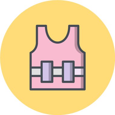 balıkçı ceketi simgesi, vektör illüstrasyonu