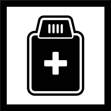 tıbbi çanta ikon vektör illüstrasyonu