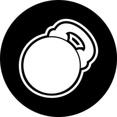 Kettlebell Simgesi Moda Biçiminde İzole Arkaplan