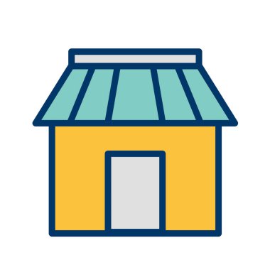 dükkan simgesi vektör illüstrasyonu