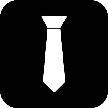 Siyah kravat simgesinin vektör illüstrasyonu