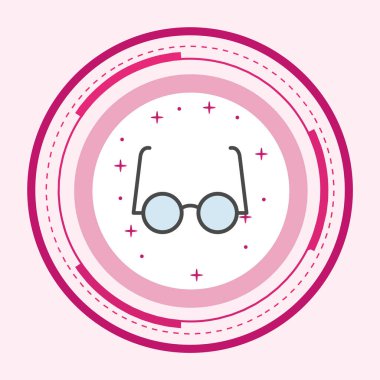 Deneysel Gözlük Simgesi Moda Tarzı İzole Arkaplan      