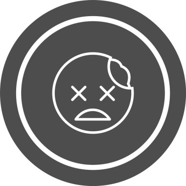 Zombi Emoji Simgesi Moda Tarzı İzole Arkaplan