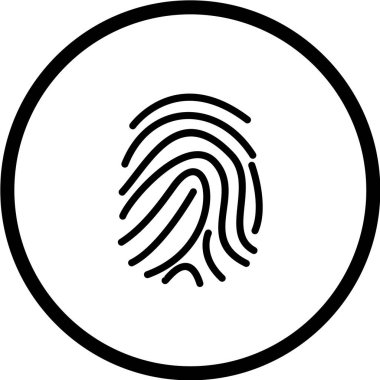 parmak izi ikonu vektör illüstrasyonu