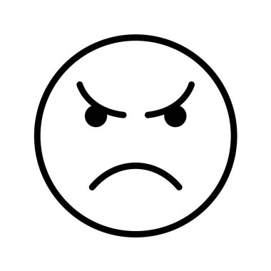 yüz ifadesi ikon vektör illüstrasyonu