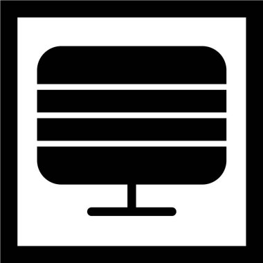 bilgisayar izleme simgesi, vektör illüstrasyonu