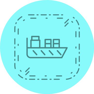 Kargo gemisi simgesinin vektör çizimi