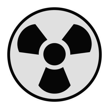 Moda Biçimli Radyasyon Simgesi İzole Arkaplan      
