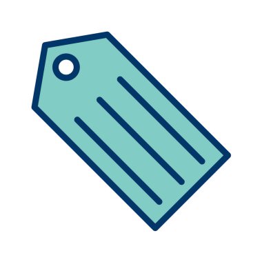 Vektör illüstrasyonu, alışveriş etiketi fiyatının basit simgesi 