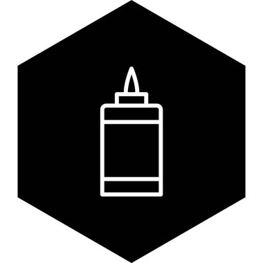 Moda Biçimli Yapıştırıcı Simgesi İzole Arkaplan 