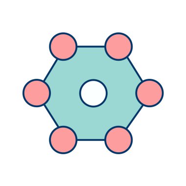 atom simgesi vektör illüstrasyonu