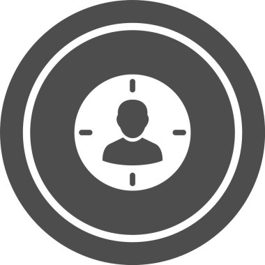 Moda Biçiminde Hedef Simgesi İzole Arkaplan 