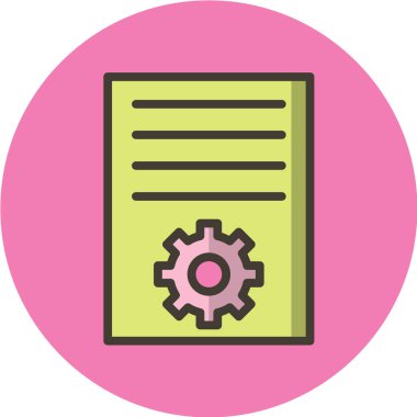 belge simgesi vektör illüstrasyonu